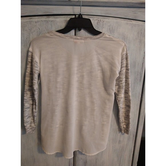 GB fringed top Sm Gray Hippie Cottage Core - Picture 5 of 9